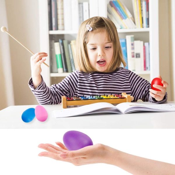 40 Pieces Plastic Egg Shakers Percussion Musical Egg Maracas... - Image 5