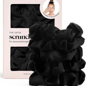 Kitsch Satin Scrunchies for Women - No Crease Hair Ties for ...