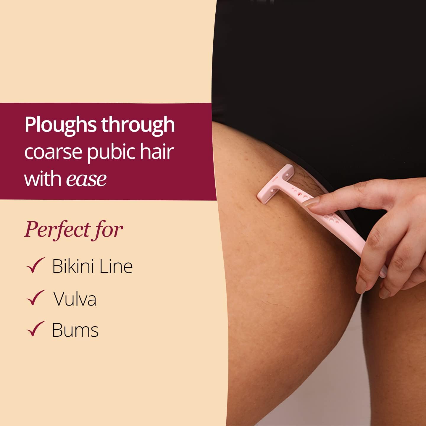Carmesi Bikini Razor for Women | No Cuts, No Bumps Hair Remo…