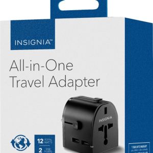 Insignia Travel Adapter Converter BL