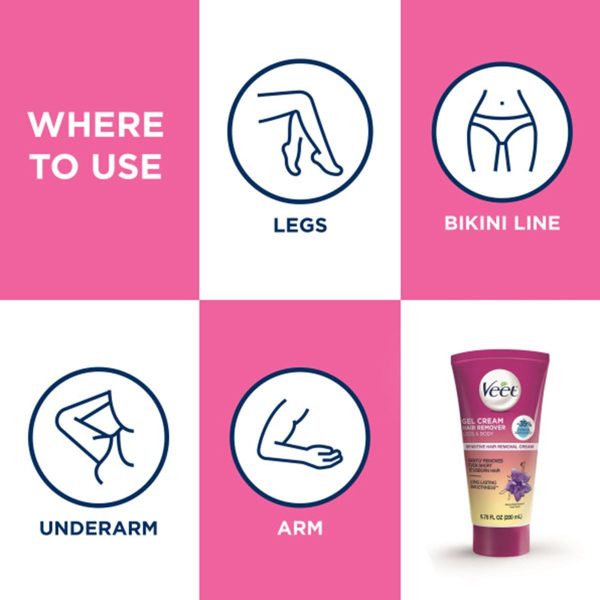 Veet Gel Cream Sensitive Formula Hair Remover With Aloe Vera... - Image 7