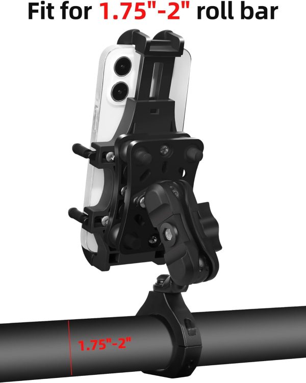 ZIDIYORUO Anti-Vibration UTV Phone Mount, Heavy Duty Full Pr... - Image 6