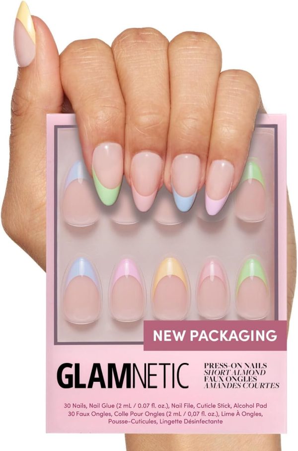 Glamnetic Press On Nails - Confetti | Semi-Transparent, Shor...