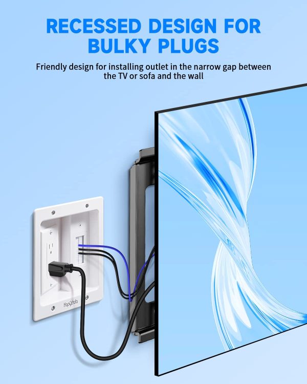 HAPYTHDA in Wall Cable Management Kit for TV, Recessed Outle... - Image 4