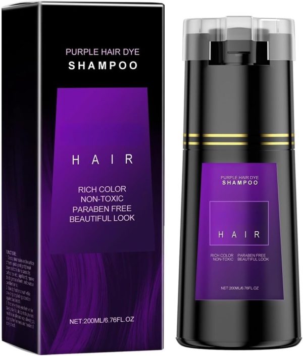 Instant Black Hair Dye Shampoo - 2025 New Formula for Comple...