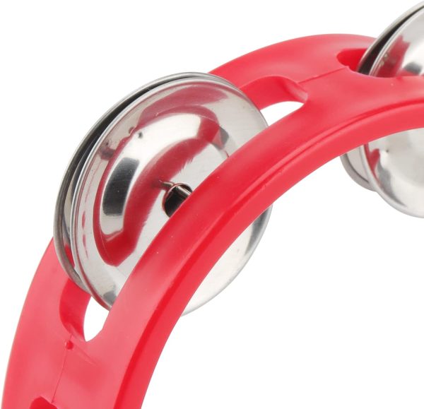 SENJEOK 20 Pack Plastic Percussion Tambourine, 4 Inch Half M... - Image 3