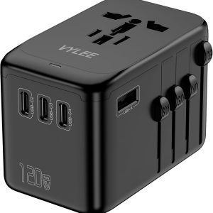 VYLEE 120W Universal Travel Adapter, GaN III International P...