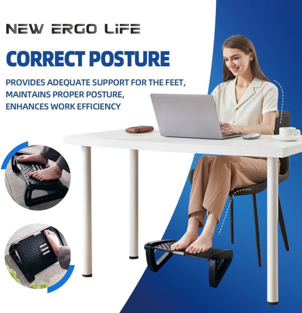 New Ergo Life Adjustable Footrest Under Desk, Comfort Foot S... - Image 2
