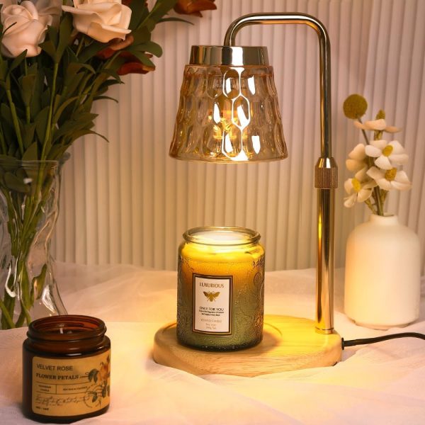 Dimmable Candle Warmer Lamp with Timer Adjustable Height Can... - Image 7