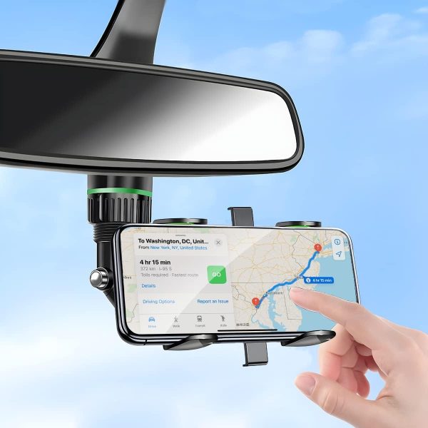 XINLIYA Rearview Mirror Phone Holder, 360° Rotatable and Ret... - Image 6