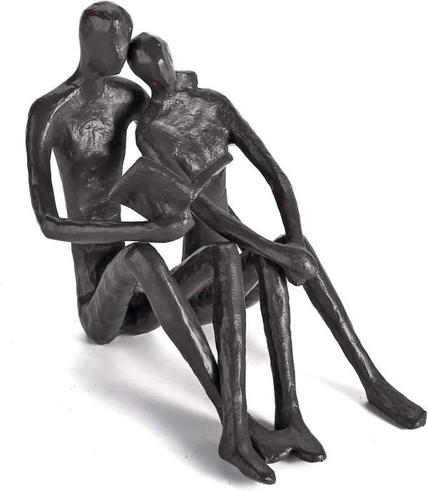 Ambipolar Romantic Reading Couple Bookshelf Decor, Cast Iron... - Image 7