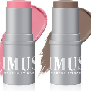 KIMUSE Cream Contour Stick Duo, Cream Blush, Bronzer Shaping...