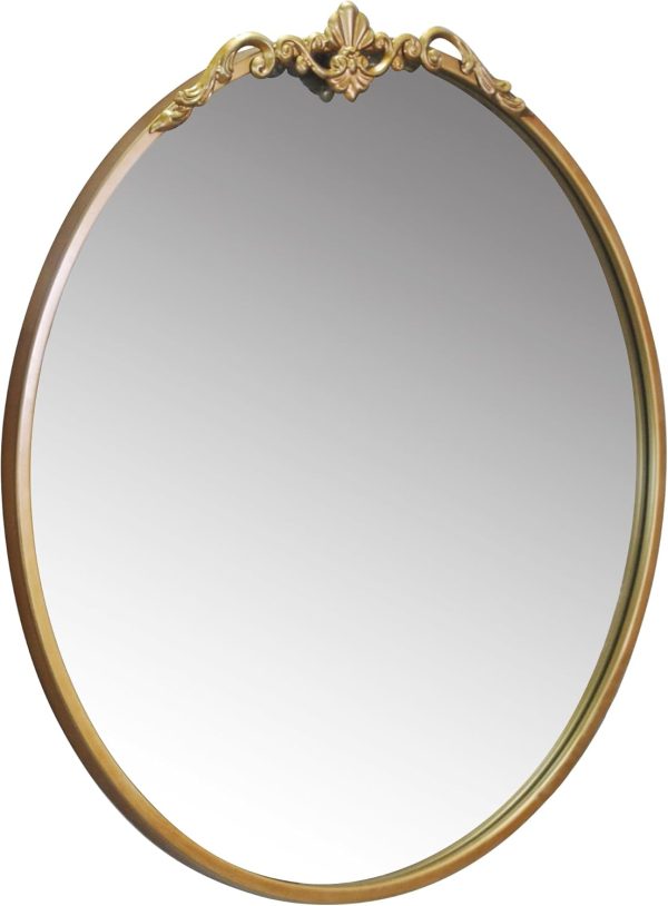 LOVNAHO Gold Mirror, Round Antique Mirror Large Circle Vinta... - Image 9