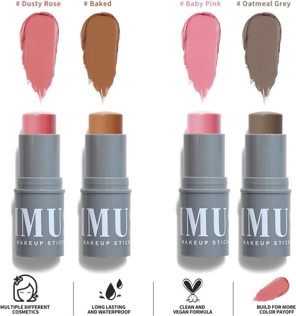 KIMUSE Cream Contour Stick Duo, Cream Blush, Bronzer Shaping... - Image 8