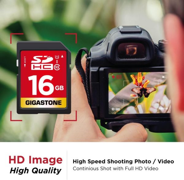 Gigastone 16GB SDHC Memory Card, 2 Pack Premium Series, Tran... - Image 3