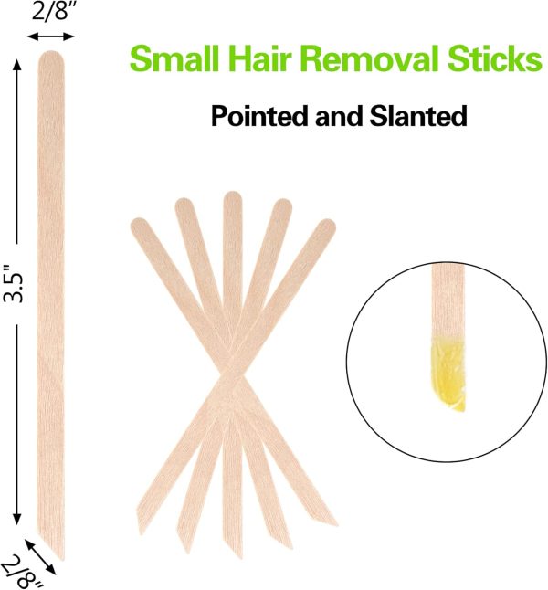 JANYUN 200 Pcs Eyebrow Waxing Sticks Wax Applicator, Wood Wa... - Image 2