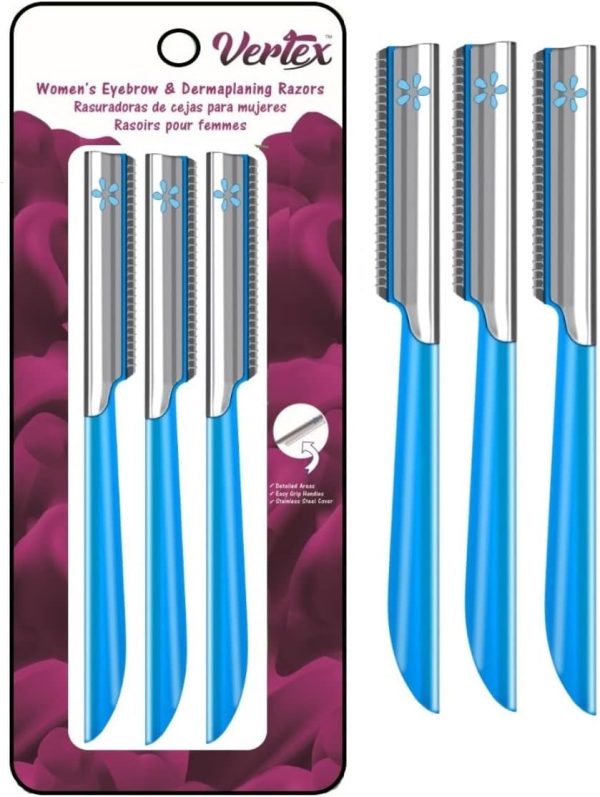Womens Facial Razor Hair Removal - Dermaplaning Tool Peach F...