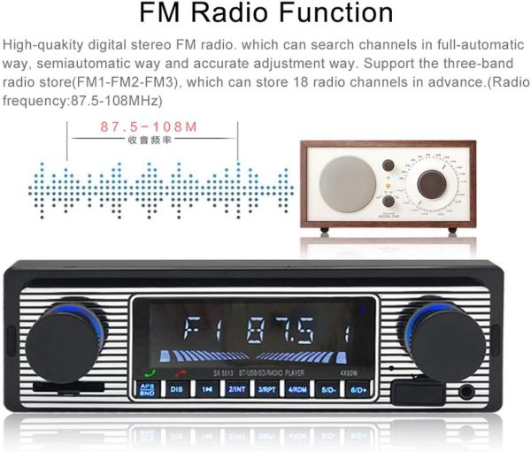 PolarLander 12V-24V Bluetooth Car Stereo,4x45W Car Audio FM ... - Image 2
