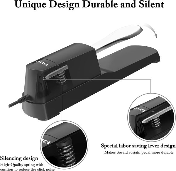 Sustain Pedal for Keyboard - Sovvid Piano Foot Pedal with Po... - Image 2