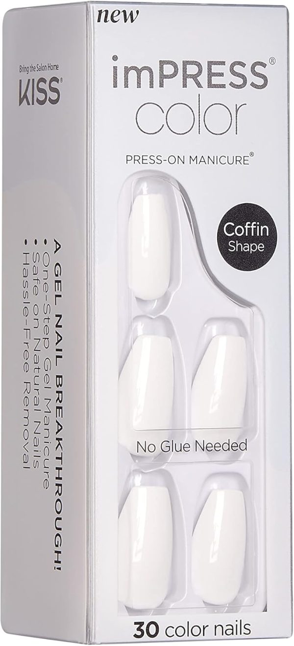 KISS imPRESS Colour Press-On False Nails - Frosting - 30 Nai... - Image 2