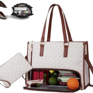 Lavenra All in One Tote Bag,2 in 1 Tote Bag Lunch Bag Combo,...