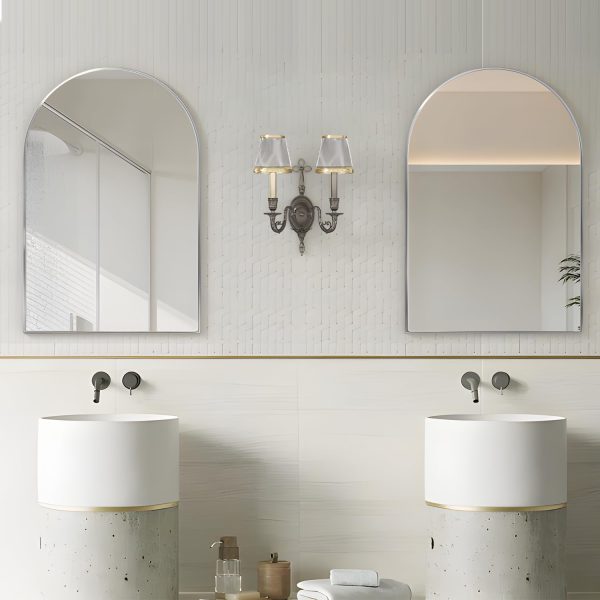 NEUWEABY Wall Mounted Mirror, Arched Wall Mirror for Bathroo... - Image 5