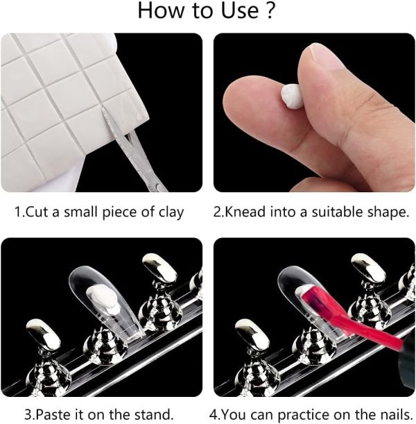 Acrylic Nail Practice Stand,500Pcs Acrylic Nails Coffin Fake... - Image 5