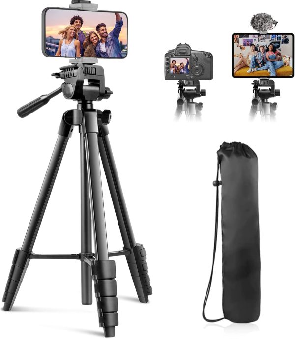 Sensyne 64" Phone Tripod Stand,Versatile Camera&iPad Tripod ...
