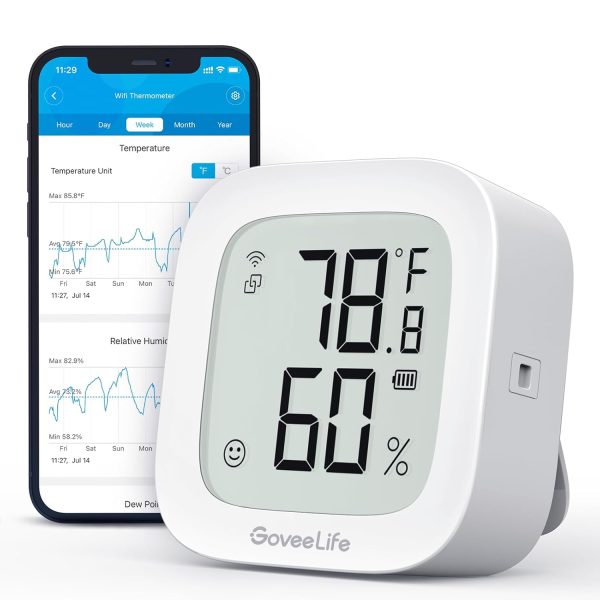 GoveeLife WiFi Thermometer Hygrometer H5103, Indoor Bluetoot...