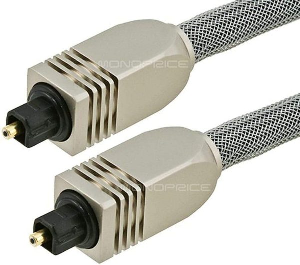 Premium S/PDIF (Toslink) Digital Optical Audio Cable - Silve... - Image 2