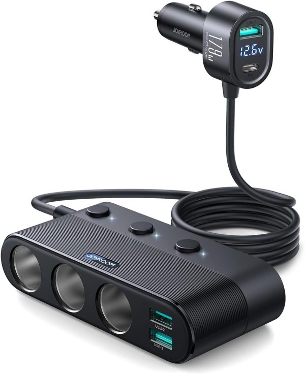 [Upgraded 179W] 7 in 1 Cigarette Lighter Adapter, JOYROOM Ca...