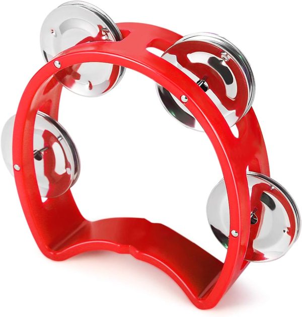 Flexzion Half Circle Tambourine for Kids and Adults Hand Hel... - Image 7