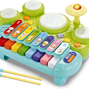 Fisca 3 in 1 Musical Instruments Toys, Electronic Piano Keyb...