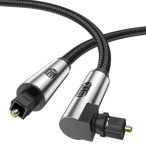 EMK 90 Degree Optical Cable for Soundbar to Tv, Optical Audi...