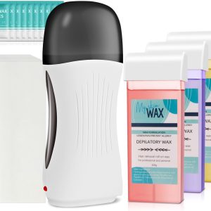Roll On Wax Kit, Portable Wax Roller for Hair Removal, Begin...