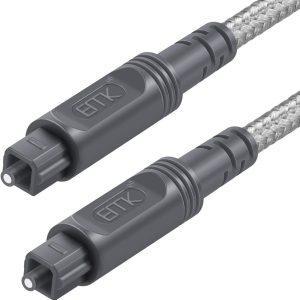 Digital Optical Audio Cable Toslink Cable - [Nylon Braided J...