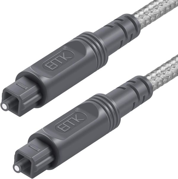 Digital Optical Audio Cable Toslink Cable - [Nylon Braided J...