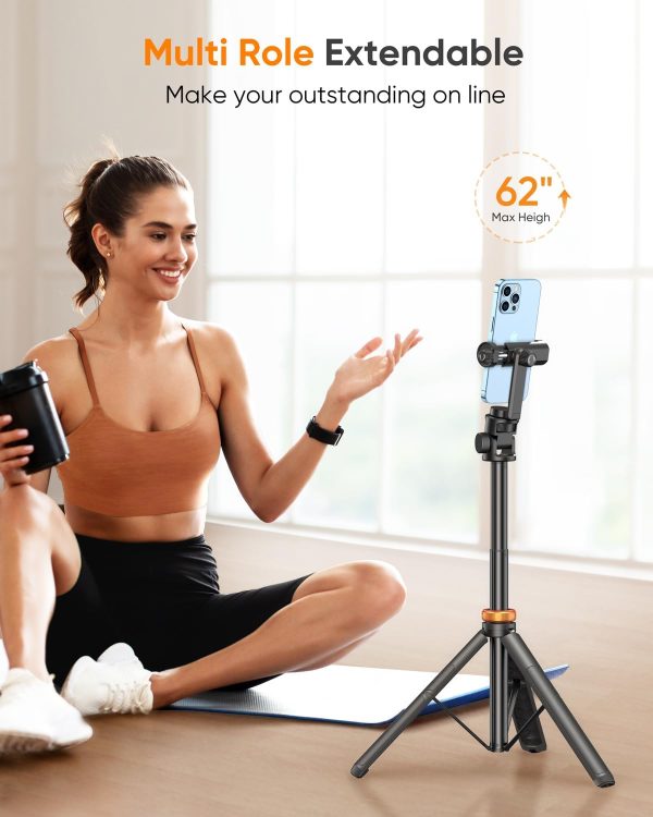 EUCOS 62" Phone Tripod, Tripod for iPhone & Selfie Stick Tri... - Image 3