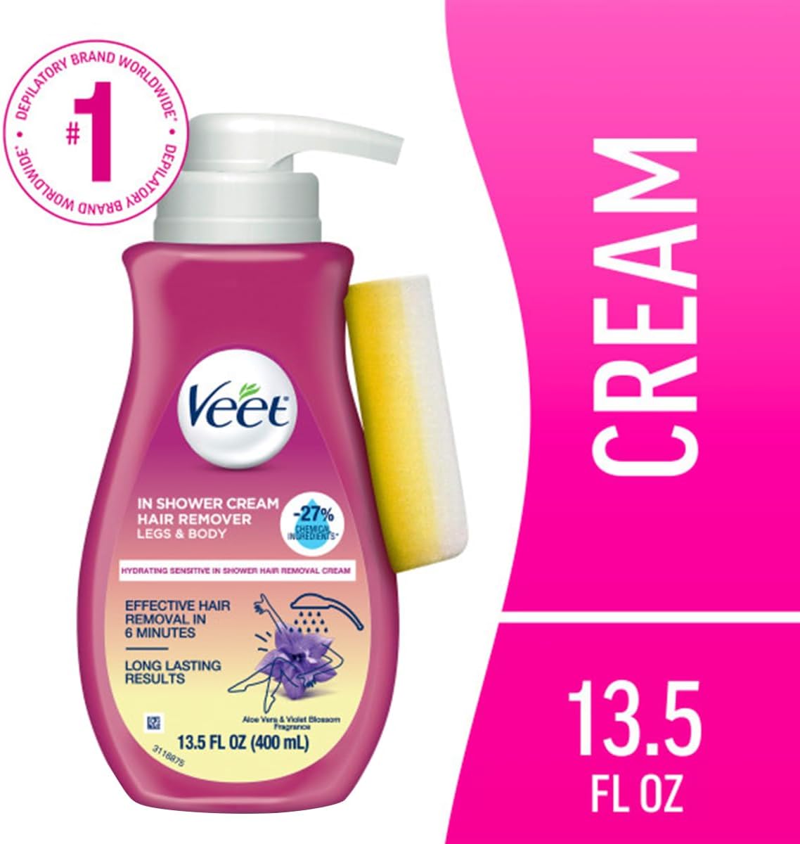 Veet In Shower Hair Removal Cream, Botanic Inspirations, Leg…