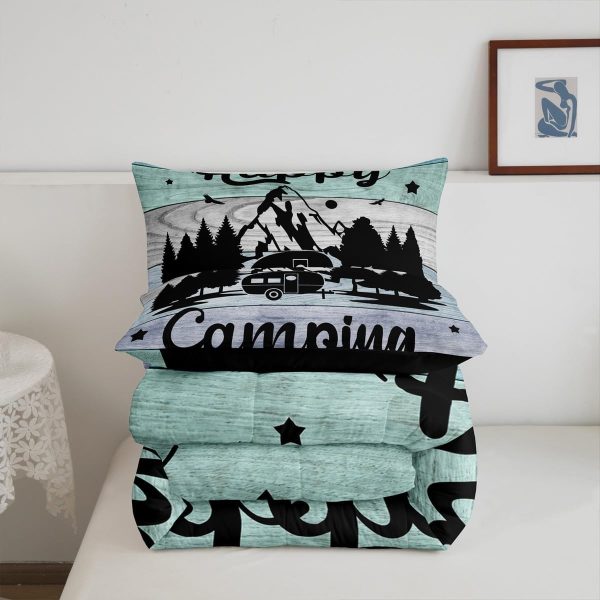 Happy Camping Comforter Set 3 Pieces,Old Barn Door Duvet Ins... - Image 4