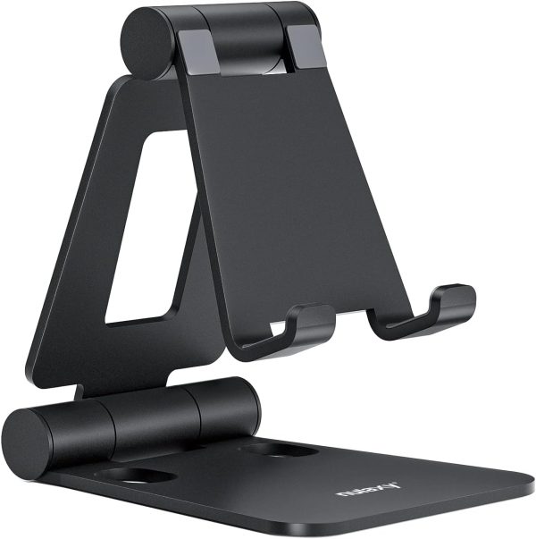 Nulaxy Dual Foldable Phone Stand for Desk, Fully Adjustable ...