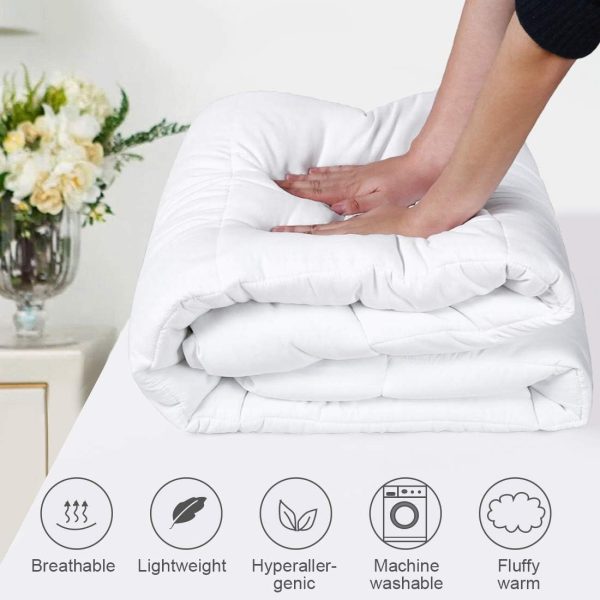 EASELAND Queen Soft Quilted Down Alternative Comforter All S... - Image 6