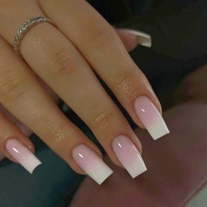 Long Press On Nails Coffin Nails Press Ons, KQueenest Ombre ...