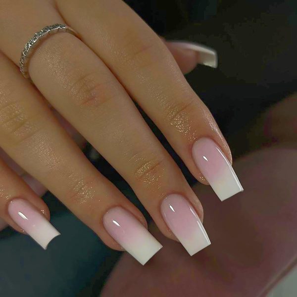 Long Press On Nails Coffin Nails Press Ons, KQueenest Ombre ...