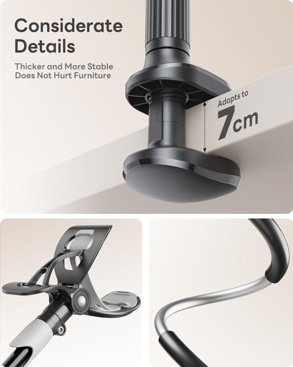 SAIJI Gooseneck Bed Phone Holder, Flexible Long Arm Phone Mo... - Image 3