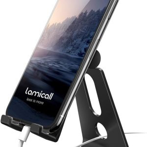 Lamicall Adjustable Cell Phone Stand - Aluminum Desktop Phon...