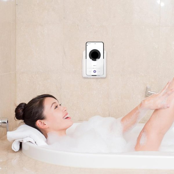 2pcs Wall Mount Phone Holders, Premium Plastic Clear Cell Ph... - Image 6