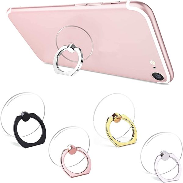 4Pcs Cell Phone Ring Holder, Transparent Finger Ring Holder,...