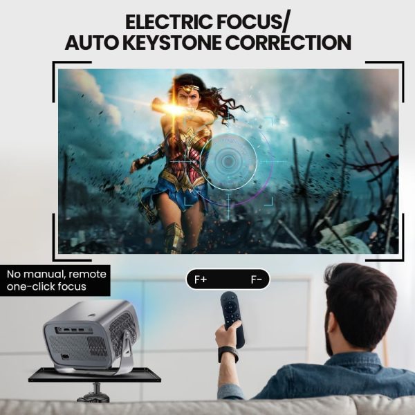 【Netflix auto Update】 360° Rotating Android Projector,720P N... - Image 5