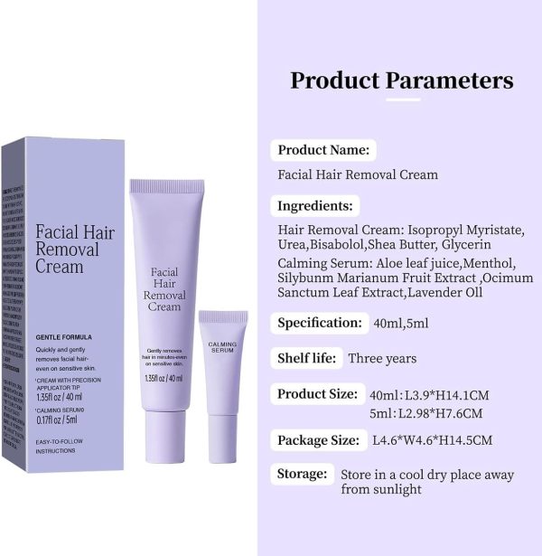 Luuma Hair Removal Cream, Luuma Facial Hair Remover, Sensiti... - Image 5